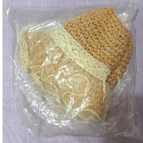 Toddler Girl Straw Toddler Lace Beach Sun Protection Ponytail Hat Size 2T-5-T - Picture 3 of 5